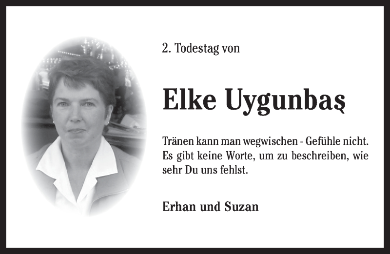  Traueranzeige für Elke Uygunbas vom 17.07.2013 aus Pegnitz-Zeitung